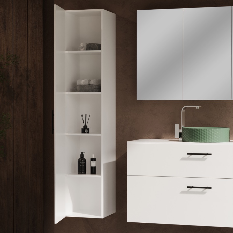 HeiHus white cabinet open